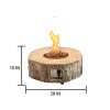28'' Ore Powder 30; 000 BTU Exterior Faux Stone Propane Fire Pit with Water Proof Cover and Lava Rock - as Pic