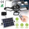 Solar Pendant Lights IP65 Waterproof Shed Light 120ï¿½ï¿½ Adjustable Garage Light with 3 Timing Modes 4 Brightness Levels