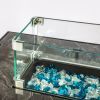 Rectangular Glass Wind Guard for Fire Pit W85335465 - as Pic