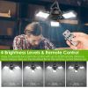 Solar Pendant Lights IP65 Waterproof Shed Light 120ï¿½ï¿½ Adjustable Garage Light with 3 Timing Modes 4 Brightness Levels