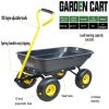 folding wagon  Poly Garden Dump Cart with Steel Frame and 10-in. Pneumatic Tires;  300-Pound Capacity