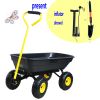 folding wagon  Poly Garden Dump Cart with Steel Frame and 10-in. Pneumatic Tires;  300-Pound Capacity