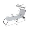 Outdoor Folding Three-Fold Camping Bed Gray (With Head Canopy) YF