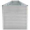 Garden Raised Bed Galvanized Steel 236.2"x31.5"x30.3" Gray