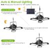 Solar Pendant Lights IP65 Waterproof Shed Light 120ï¿½ï¿½ Adjustable Garage Light with 3 Timing Modes 4 Brightness Levels