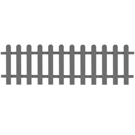 Picket Fence WPC 78.7"x23.6" (Color: Grey)