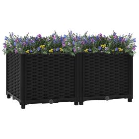 Raised Bed 31.5"x15.7"x15" Polypropylene (Color: Black)