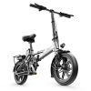 Electric Bike 500W Electric Commuter Bikes;  Folding Mini Ebike 14'' Electric Bicycle with 48V 18Ah Battery;  21MPH Adults/Teens City E Bike