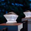 Waterproof White LED Solar Post Lamps, 2/4/6 Pack