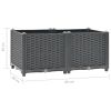 Raised Bed 31.5"x15.7"x15" Polypropylene